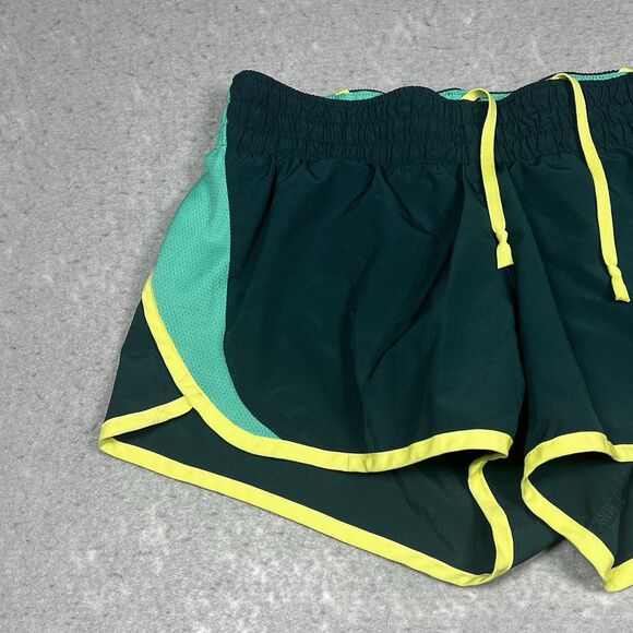 Nike Shorts Womens Size Small Green Dri Fit Running Shorts Lined Drawstring - Picture 3 of 13